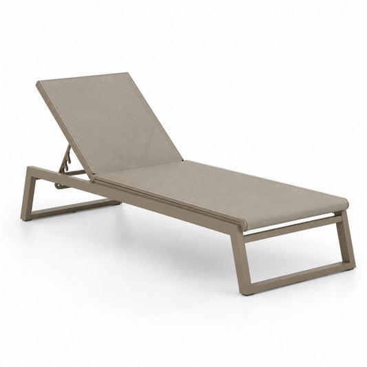 Lit pliant rectangulaire inclinable en aluminium et textilène torchera, 195 × 65 × 32 cm